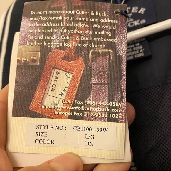 Cutter and Buck Climaguard ladies navy blue 1/4 zip Jacket NW Golf Association L - Picture 4 of 13